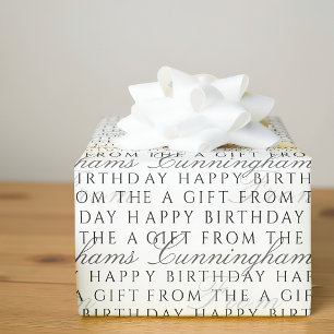 Klassisch Einfacher Alles Gute zum Geburtstag Fami Geschenkpapier