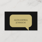 Klassisch einzigartig in schwarz und golden visitenkarte (Vorderseite)