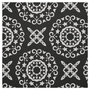 Klassisch elegant Barock dekorativ Schwarz und Wei Stoff
