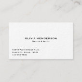 Klassisch & elegant Beruflich dick Luxus Schwarz Visitenkarte (Vorderseite)