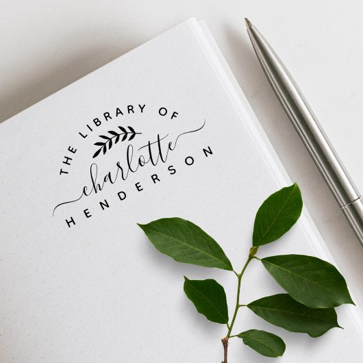 Klassisch elegant botanisch aus der Bibliothek des Gummistempel