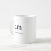 Klassisch Elegant Minimal Monogramm Kaffee Kaffeetasse (Vorderseite Links)