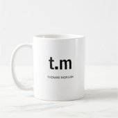 Klassisch Elegant Minimal Monogramm Kaffee Kaffeetasse (Links)