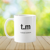 Klassisch Elegant Minimal Monogramm Kaffee Kaffeetasse