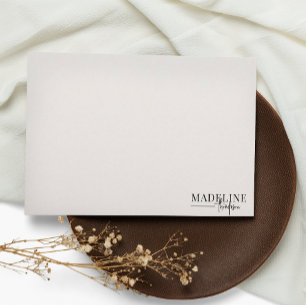 Klassisch Elegant neutral Beige Stilvoll Mitteilungskarte