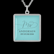 klassisch elegant silber und goldtürkis Necklace