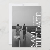 Klassisch elegante 2-Foto-Hochzeit Save The Date (Vorderseite)