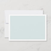 Klassisch elegante Hochzeit. Einfach grau und blau Dankeskarte (Rückseite)