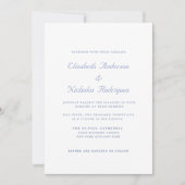 Klassisch elegante Hochzeitsfeier Einladung (Vorderseite)