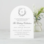 klassisch elegante klassische klassische Monograph Einladung (Stehend Vorderseite)