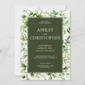 Klassisch elegante Rustikale Hochzeit an der blühe Einladung (Vorderseite)