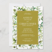 Klassisch elegante Rustikale Hochzeit an der blühe Einladung (Vorderseite)
