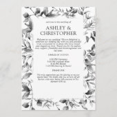 Klassisch elegante Rustikale Hochzeit an der blühe Programm (Vorderseite)