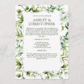 Klassisch elegante Rustikale Hochzeit an der blühe Programm (Vorderseite)