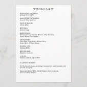 Klassisch elegante Rustikale Hochzeit an der blühe Programm (Rückseite)