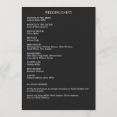 Klassisch elegante Rustikale Hochzeit an der blühe Programm (Rückseite)