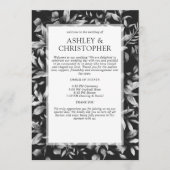 Klassisch elegante Rustikale Hochzeit an der blühe Programm (Vorderseite)