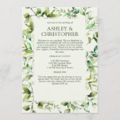 Klassisch elegante Rustikale Hochzeit an der blühe Programm (Vorderseite)