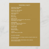 Klassisch elegante Rustikale Hochzeit an der blühe Programm (Rückseite)