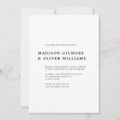 Klassisch elegante Typografie-Hochzeit Einladung (Vorderseite)