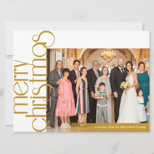 Klassisch elegante Weihnachtskarte Feiertagskarte (Vorderseite)