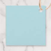 Klassisch Elegantes Blue Floral Brautparty Geschenkanhänger (Rückseite)