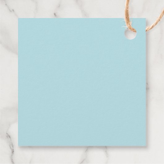 Klassisch Elegantes Blue Floral Brautparty Geschenkanhänger (Rückseite)