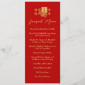 Klassisch elegantes chinesisches Hochzeitsbankett Menükarte (Vorderseite)