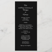 klassisch elegantes filigranes Menü & Programmhoch Programm (Rückseite)