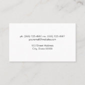 Klassisch elegantes Imitat Leather Visitenkarte (Rückseite)