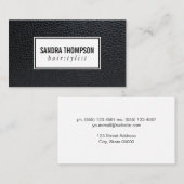 Klassisch elegantes Imitat Leather Visitenkarte (Vorne/Hinten)