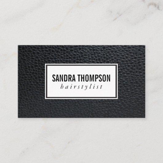 Klassisch elegantes Imitat Leather Visitenkarte (Vorderseite)