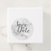 Klassisch elegantes weißes Marmor Hochzeit speiche Geschenkanhänger (Beispiel)