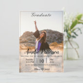 Klassisch Extravagant mit Foto Abschluss Celebrati Einladung (Stehend Vorderseite)