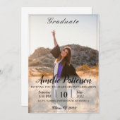 Klassisch Extravagant mit Foto Abschluss Celebrati Einladung (Vorne/Hinten)