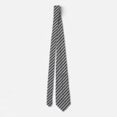 Klassisch formell elegante schwarze diagonal gestr krawatte (Rückseite)