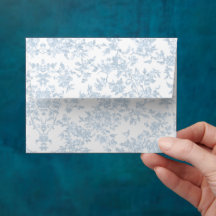 Klassisch Französisch Blau Botanische Toile