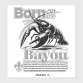 Klassisch Geboren an der Bayou Cajun Vibes Aufkleber (Blatt)