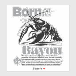 Klassisch Geboren an der Bayou Cajun Vibes Aufkleber