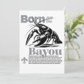 Klassisch Geboren an der Bayou Cajun Vibes Einladung (Stehend Vorderseite)