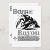 Klassisch Geboren an der Bayou Cajun Vibes Einladung (Vorne/Hinten)