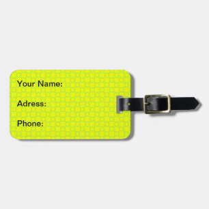 Klassisch gelb und minzgrün Gepäckanhänger