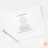 Klassisch gestaltete Eier Rezept Aufkleber (Umschlag)