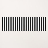 Klassisch gestreiftes Schwarz und Weiß Yogamatte (Rückseite (Horizontal))