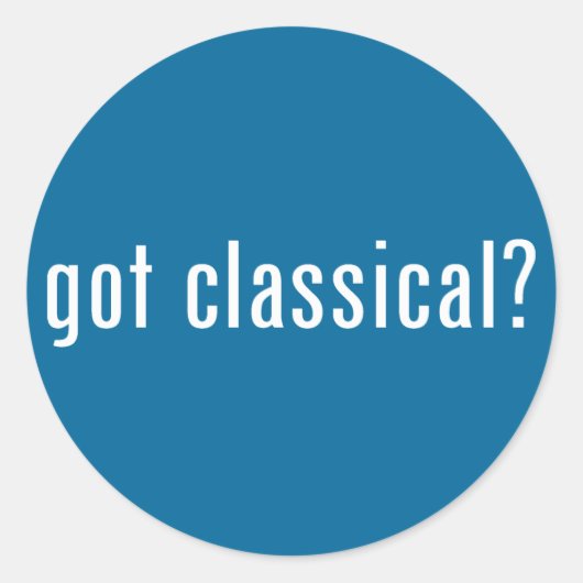Klassisch got? runder aufkleber (Vorderseite)