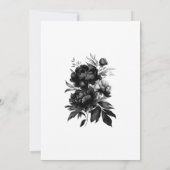 Klassisch gotisch weiß bis zum Tod Hochzeit Einladung (Rückseite)