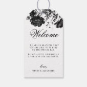 Klassisch-gotische Hochzeit in Urlaubsort Willkomm Geschenkanhänger (Rückseite)