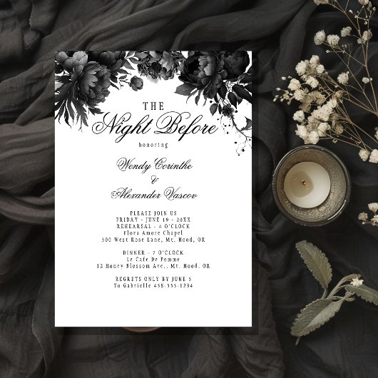 Klassisch-gotische Nacht vor dem Probe Einladung