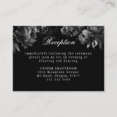 Klassisch-gotische Schwarze Hochzeitsempfehlung Begleitkarte (Vorderseite)