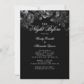 Klassisch-gotische Schwarze Nacht vor Probe Abende Einladung (Vorderseite)